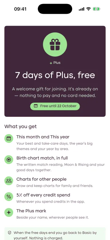 Free to start. Plus when you want more.